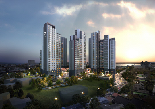 속초 롯데캐슬 인더스카이 투시도. <롯데건설 제공>